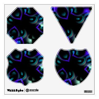 Fractal Peacock Feathers Wall Skins
