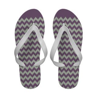 Sage and Purple Chevron Zigzag Sandals