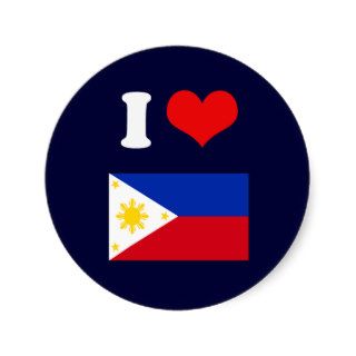 Philippine Flag Round Sticker