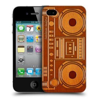 Head Case Designs Boombox Wooden Gadget Design Back Case Cover For Apple iPhone 4 4S Cell Phones & Accessories