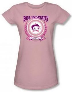 Boop Boop University Jrs Pink Sheer Cap Sleeve T Shirt BB592 JS Fashion T Shirts Clothing