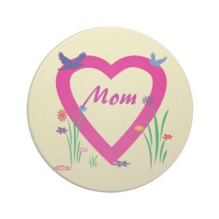 Spring Heart Mother's Day Drink Coaster