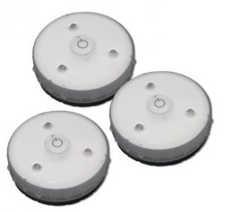 Rite Lite LPL593 Wireless 3 LED Micro Puck Light, 3 Pack   Close To Ceiling Light Fixtures  