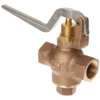 Kingston 305B Series Brass Quick Opening Flow Control Valve, Squeeze Lever, 1/2" NPT Female Industrial Control Valves