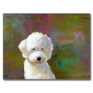 Titled I'm Thinking About It   adorable white dog Post Cards