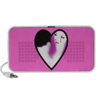 Gothic Girl Pink and Black Custom Speaker