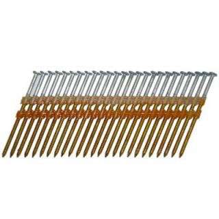 Hitachi 3 1/4 in. x 0.131 in. Full Round Head Hot Dipped Galvanized Plastic Strip Framing Nails (4,000 Pack) 10306
