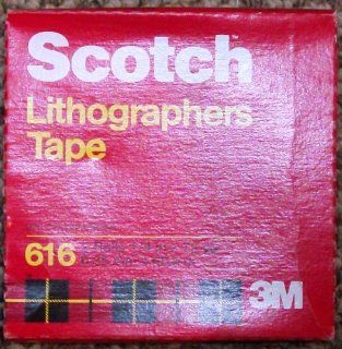 3M Lithographers Tape 616 Ruby Red, 2 Rolls Per Box 1/4 in x 72 yd  Mounting Tapes 
