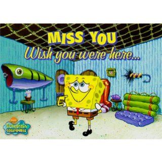 Spongebob   Miss You Postcard   Blank Postcards