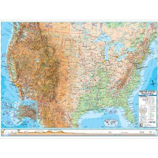 Mounted US Advanced Physical Map (9780762576821) Kappa Map Group Books