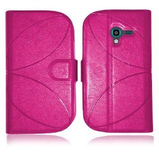 Samsung Galaxy Exhibit T599 Pink Leather Stand Flip Case Cell Phones & Accessories