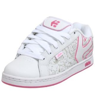 etnies Women's Fader Sneaker,White/White/Pink,4 M US Shoes
