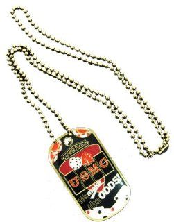 United States Armed Forces Division Usmc Marines Semper Fidelis "We Make the Odds" Gambling Casino Logo Symbols   ALL Metal Military Dog Tag Luggage Tag Key Chain Metal Chain Necklace Jewelry