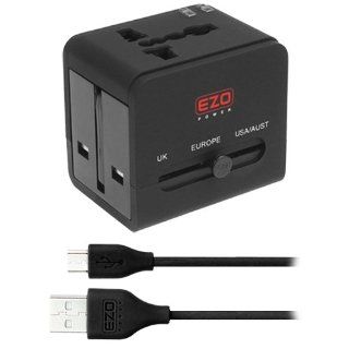 EZOPower Globetrotting Wall Travel Charger with 2.1A Dual USB Port + 10 Feet Black Micro USB Cable for HTC One mini 2, Desire 610, One (M8), Desire / Desire 601, One Max, One Mini, One (M7) Cellphone Smartphone Tablet and more Cell Phones & Accessorie