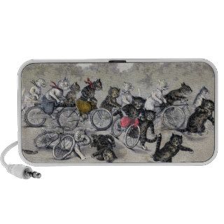 Bicycle Riding Cats iPhone Speakers