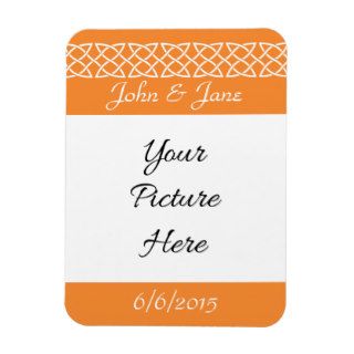 Celtic Weave Hearts in Orange Save the Date Magnet