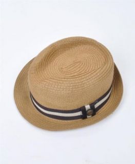 Women's Brown Paper Fedora Hat   H0543