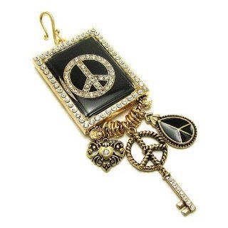 25 Shadow Box Peace Gold Plated Pendant Jewelry