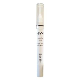 NYX Crayon Jumbo Eye Pencil Shadow 604 Milk Lait   White Net Wt. 0.18 oz. 5g  Combination Eye Liners And Shadows  Beauty