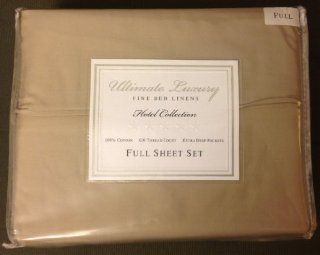 Ultimate Luxury Fine Bed Linens Hotel Collection 620 Canvas Full Sheet Set  