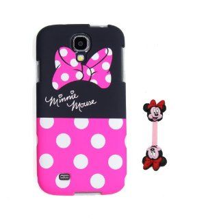 Euclid+   Rose Red and Black Disney Minnie Mouse Style Hard Case Cover for Samsung Galaxy S4 SIV I9500 with Minnie Mouse Style Cable Tie Electronics