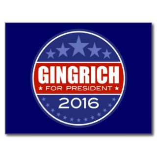 Gingrich for President 2016 Post Cards