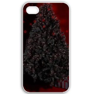 Apple iPhone 4 4S Cases Customized Gifts For Holidays Holidays Christmas Beautiful Christmas Tree 19198 White Cell Phones & Accessories