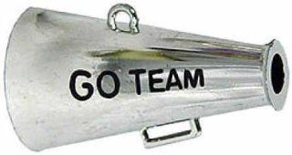 1 1/2" Silver Plastic Cheerleading Megaphones Charms   Pkg of 48  Charm Factory  Sports & Outdoors