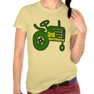 Farm Tractor 3rd Birthday Gifts T Shirts