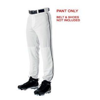 Don Alleson 605PLPY Youth Double Knit Polyester Baseball Pants White/Black Size X Small  Baseball Equipment  Sports & Outdoors