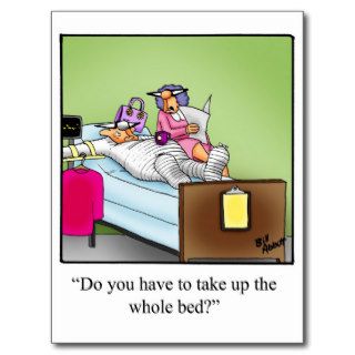 Funny Get Well For Husband Postcard