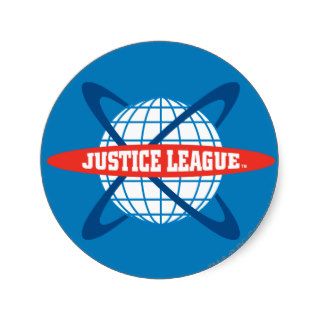 Justice League Globe Logo Round Sticker