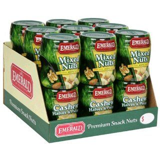 Emerald Nuts, Mixed Nuts and Cashew Halves & Pieces, 4.5 Ounce Canisters (Pack of 18)  Grocery & Gourmet Food