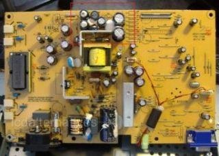 Repair Kit, HP vs17e EN623AA, LCD Monitor, Capacitors, Not the Entire Board