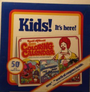 1979 920 624 McDonalds 1980 Coloring Calendar Translight  Prints  