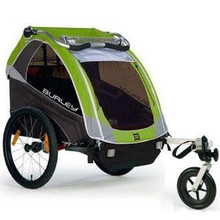 Burley D Lite Green Bicycle Trailer with Stroller Kit Baby