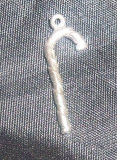 Christmas Candy Cane Figural Long Sterling Silver Charm Vtg 