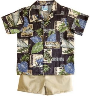 RJC Boys 6 Months to 7 Toddler Hawaiian Nation Icon 2pc Set Clothing Sets Clothing