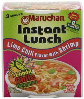 Maruchan Instant Lunch, Lime Chili Shrimp, 2.25 Ounce Packages (Pack of 12)  Ramen Noodles  Grocery & Gourmet Food