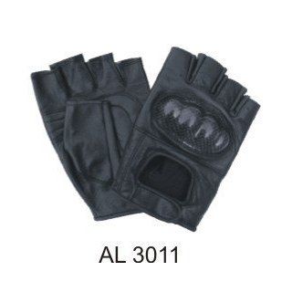 Premium Leather Fingerless Gloves W/Kevlar Knuckles AL 3011 2XL Automotive
