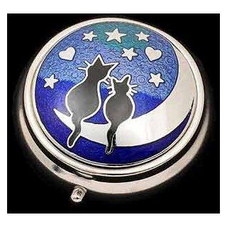 Pill Box in a Cats on Moon Design.   Home Decor Accents