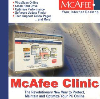 Mcafee Clinic Mcaf2200 Virus Scan Online, Clean Hard Drive, Optimize Performance, Software Update Finder, Tech Support Yellow Pages, and More The Revolutionary New Way to Protect, Maintain and Optimize Your Pc Online Mcafee, Your Internet Desktop Softw