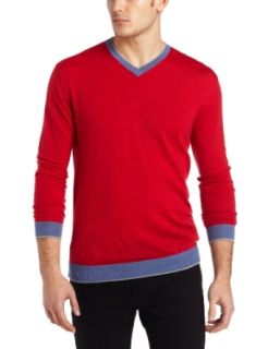 BUGATCHI Men's Ash High V  Merino at  Mens Clothing store Pullover Sweaters