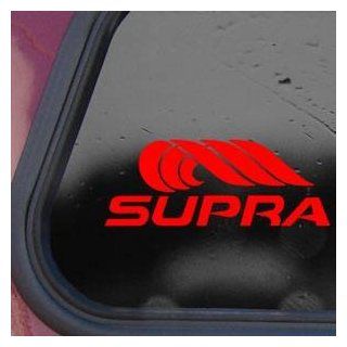 Supra Red Sticker Decal Supra Boat Wall Laptop Notebook Die cut Red Sticker Decal   Decorative Wall Appliques  