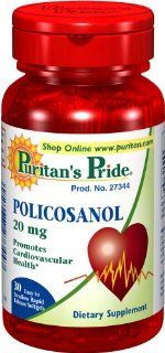 Puritan's Pride Policosanol 20 mg 30 Softgels Health & Personal Care