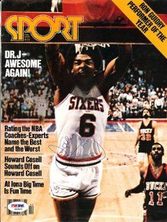 Julius Erving Autographed Magazine Cover 76ers PSA/DNA #S63192 Sports Collectibles