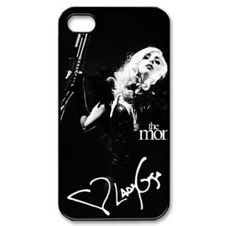 Custom Lady Gaga Cover Case for iPhone 4 WX3354 Cell Phones & Accessories