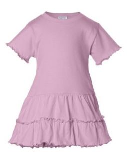 Rabbit Skins Toddler Girls Ruffled Romper Dress (Raspberry) (5/6) Playwear Dresses Clothing