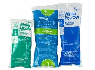 Swimming Pool Winter Chemical Chlorine Closing Kit Up To 10, 000 Gallons  Patio, Lawn & Garden