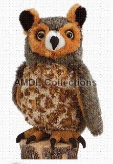 Wildlife / Domestic Animals  Great Horned Owl 10" Plush Stuffed Animal Toy Toys & Games